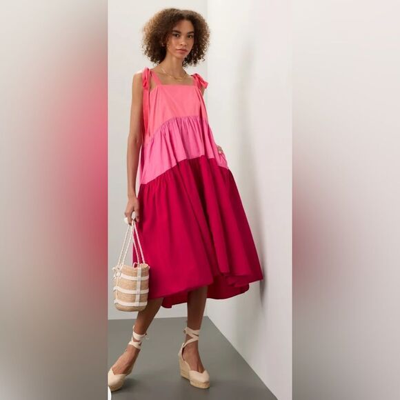 Peter Som Collective Three Tier Midi Dress Size 8 - Picture 1 of 9